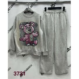 Костюм спортивний жіночий теплий 3731 l.grey р.S-L "Met&March" недорого оптом від прямого постачальника