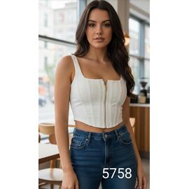 Топ жіночий 5758 white р.S-L "Met&March" недорого оптом від прямого постачальника