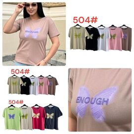 футболка жіноча 504 mix р.48-52 "Katty" недорого оптом від прямого постачальника