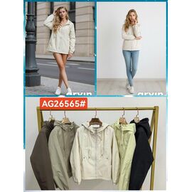 Куртка жіноча демісезонна AG26565 l.beige р.M-XL "FLORA" недорого оптом від прямого постачальника