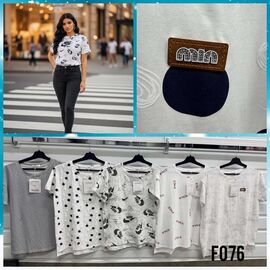 футболка жіноча F076-1 mix р.one size "FLORA" недорого оптом від прямого постачальника