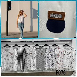 футболка жіноча F076-3 mix р.one size "FLORA" недорого оптом від прямого постачальника