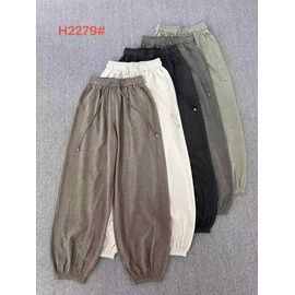 Жіночі штани H2279 khaki р.M-XL "FLORA" недорого оптом від прямого постачальника