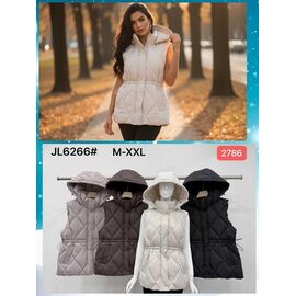 Жилетка жіноча JL6266 black р.M-2XL "FLORA" недорого оптом від прямого постачальника