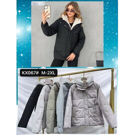 Куртка жіноча демісезонна KX067 l.grey р.42-48 "FLORA" недорого оптом від прямого постачальника