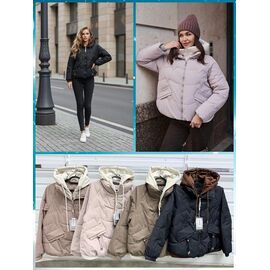 Куртка жіноча демісезонна KX856 l.beige р.M-2XL "FLORA" недорого оптом від прямого постачальника