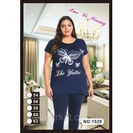 Костюм жіночий домашній/батал р-ри 54-62 "FLOWER" купити недорого від прямого постачальника