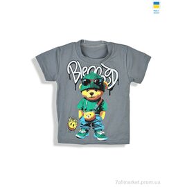 Футболка дитяча Літо 122266 сірий (5 шт. р.сітка92-122) "Kir15" недорого оптом від прямого постачальника