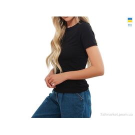 Фотография Футболка женская Лето 9-1 чорний (4 шт. р.сетка S-XL) "Sport style" недорого оптом от прямого поставщика