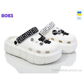 Фотография Кроксы женские летние Лето Progress 152-2-4 білий (6 пар р.36-40) "Roks" недорого оптом от прямого поставщика