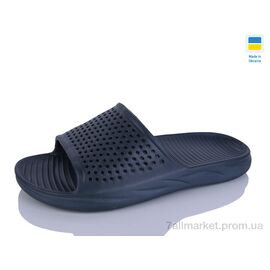 Фотография Шлепки мужские пляжные Лето 409 синій (8 пар р.41-46) "Крок" недорого оптом от прямого поставщика
