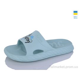 Фотография Шлепки женские облегченные Лето DS68 св.бірюзовий (8 пар р.36-41) "Крок" недорого оптом от прямого поставщика