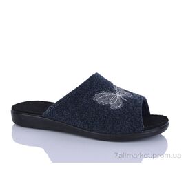 Фотография Тапки женские для дома Весна/осень 142-22 синій (6 пар р.37-41) "Inblue" недорого оптом от прямого поставщика
