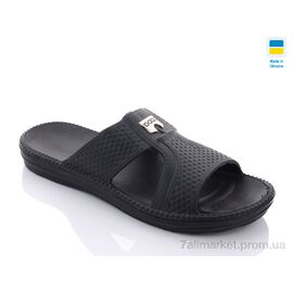 Фотография Шлепки мужские пляжные Лето 137 черный (8 пар р.41-46) "Крок" недорого оптом от прямого поставщика