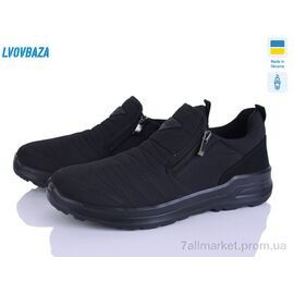 Фотография Кроссовки мужские модные зима Progress 5301 дві блискавки чорний (6 пар р.41-45) "Lvovbaza" недорого оптом от прямого поставщика