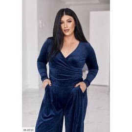 Фотография Костюм женский со штанами большие размеры р.46-48;50-52;54-56;58-60;62-64 (5цв) "LETTI" купить недорого от прямого поставщика