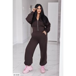 Фотография Женский костюм кофта с брюками на резнике большие размеры р.50-52;54-56;58-60;62-64 "LETTI" купить недорого от прямого поставщика