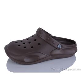 Фотография Кроксы женские летние Лето Сабо 10 коричневий (12 пар р.37-41) "Inblue" недорого оптом от прямого поставщика
