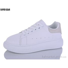 Фотография Кроссовки женские модные Весна/осень 775A-01 white (12 пар р.36-41) "Super Gear" недорого оптом от прямого поставщика