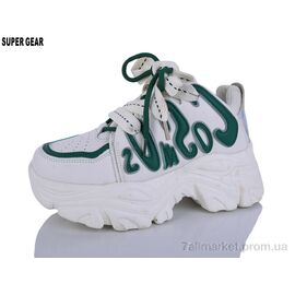 Фотография Кроссовки женские модные Весна/осень 01-775 green (10 пар р.35-40) "Super Gear" недорого оптом от прямого поставщика