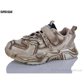 Фотография Кроссовки женские модные Весна/осень 02686-01 brown (10 пар р.37-41) "Super Gear" недорого оптом от прямого поставщика