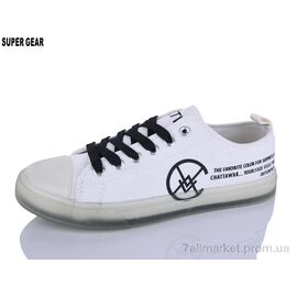 Фотография Кеды женские стильные Весна/осень 001SBL black (6 пар р.36-40) "Super Gear" недорого оптом от прямого поставщика