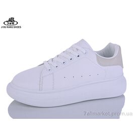 Фотография Кроссовки женские модные Весна/осень 775A-01 white (12 пар р.36-41) "Jibukang" недорого оптом от прямого поставщика