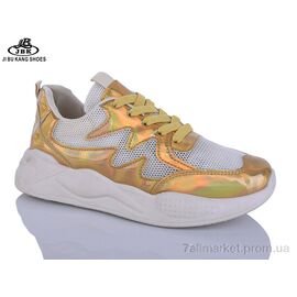 Фотография Кроссовки женские модные Весна/осень 01-882 gold (8 пар р.36-41) "Jibukang" недорого оптом от прямого поставщика