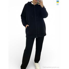 Спортивний костюм жіночий Весна/осінь 121 чорний (4 шт. р.сітка52-66) "Margo" недорого оптом від прямого постачальника