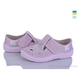 Фотография Тапки детские домашние Весна/осень Міла 268-872 рожевий (7 пар р.24-30) "Цветик" недорого оптом от прямого поставщика
