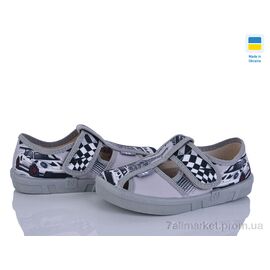 Фотография Тапки детские домашние Весна/осень Piter 710 сірий (7 пар р.26-32) "Цветик" недорого оптом от прямого поставщика