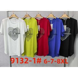 футболка жіноча 9132-1 black р.6XL-8XL "Immei" недорого оптом від прямого постачальника