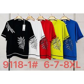 футболка жіноча 9118-1 red р.6XL-8XL "Immei" недорого оптом від прямого постачальника