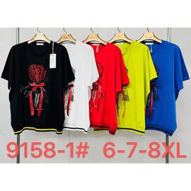 футболка жіноча 9158-1 black р.6XL-8XL "Immei" недорого оптом від прямого постачальника