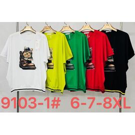 футболка жіноча 9103-1 green р.6XL-8XL "Immei" недорого оптом від прямого постачальника