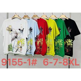 футболка жіноча 9155-1 red р.6XL-8XL "Immei" недорого оптом від прямого постачальника