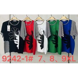 футболка жіноча 9242-1 red р.7XL-9XL "Immei" недорого оптом від прямого постачальника