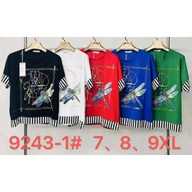 футболка жіноча 9243-1 green р.7XL-9XL "Immei" недорого оптом від прямого постачальника