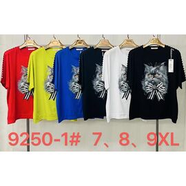 футболка жіноча 9250-1 yellow р.7XL-9XL "Immei" недорого оптом від прямого постачальника