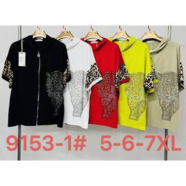 Кофта жіноча 9153-1 red р.5XL-7XL "Immei" недорого оптом від прямого постачальника