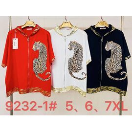 Кофта жіноча 9232-1 red р.5XL-7XL "Immei" недорого оптом від прямого постачальника