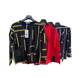 Светр жіночий 6690 black-white р.6XL-8XL "Immei" недорого оптом від прямого постачальника