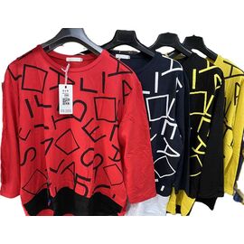 Светр жіночий 6696 red р.6XL-8XL "Immei" недорого оптом від прямого постачальника