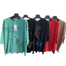 Светр жіночий 7167-7 black-yellow р.6XL-8XL "Immei" недорого оптом від прямого постачальника