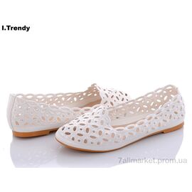 Фотография Балетки женские удобные Лето 3590-103-2white (8 пар р.36-41) "Trendy" недорого оптом от прямого поставщика