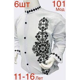 Вишиванка підліткова ND695-101 white р.11-16 "EMRE" недорого оптом від прямого постачальника