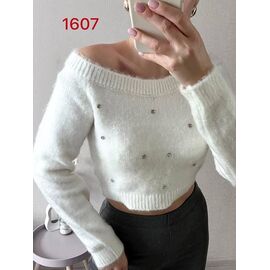 Светр жіночий 1607 white р.42-46 "FSN" недорого оптом від прямого постачальника