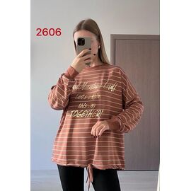 Светр жіночий 2606 brown р.48-54 "FSN" недорого оптом від прямого постачальника