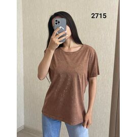 футболка жіноча 2715 brown р.46-52 "FSN" недорого оптом від прямого постачальника