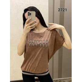 футболка жіноча 2721 l.brown р.48-54 "FSN" недорого оптом від прямого постачальника